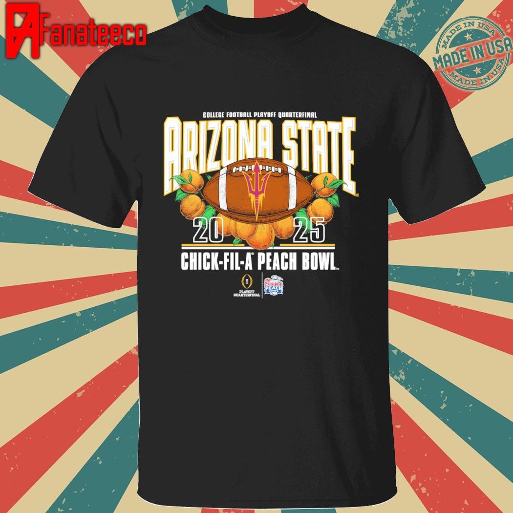 Arizona State Sun Devils College Football Playoff 2025 Peach Bowl T-Shirt