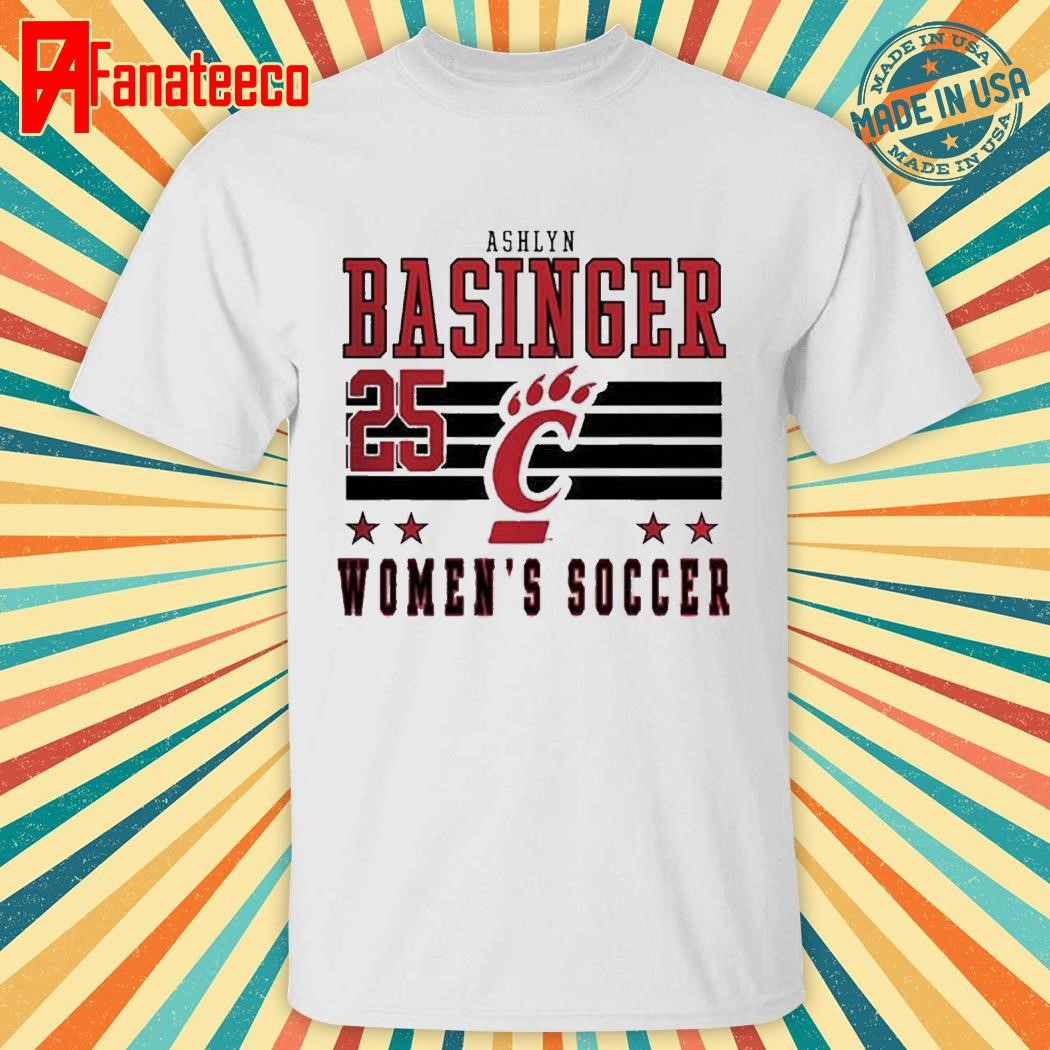 Ashlyn Basinger White Cincinnati Bearcats NIL Striped Shirt