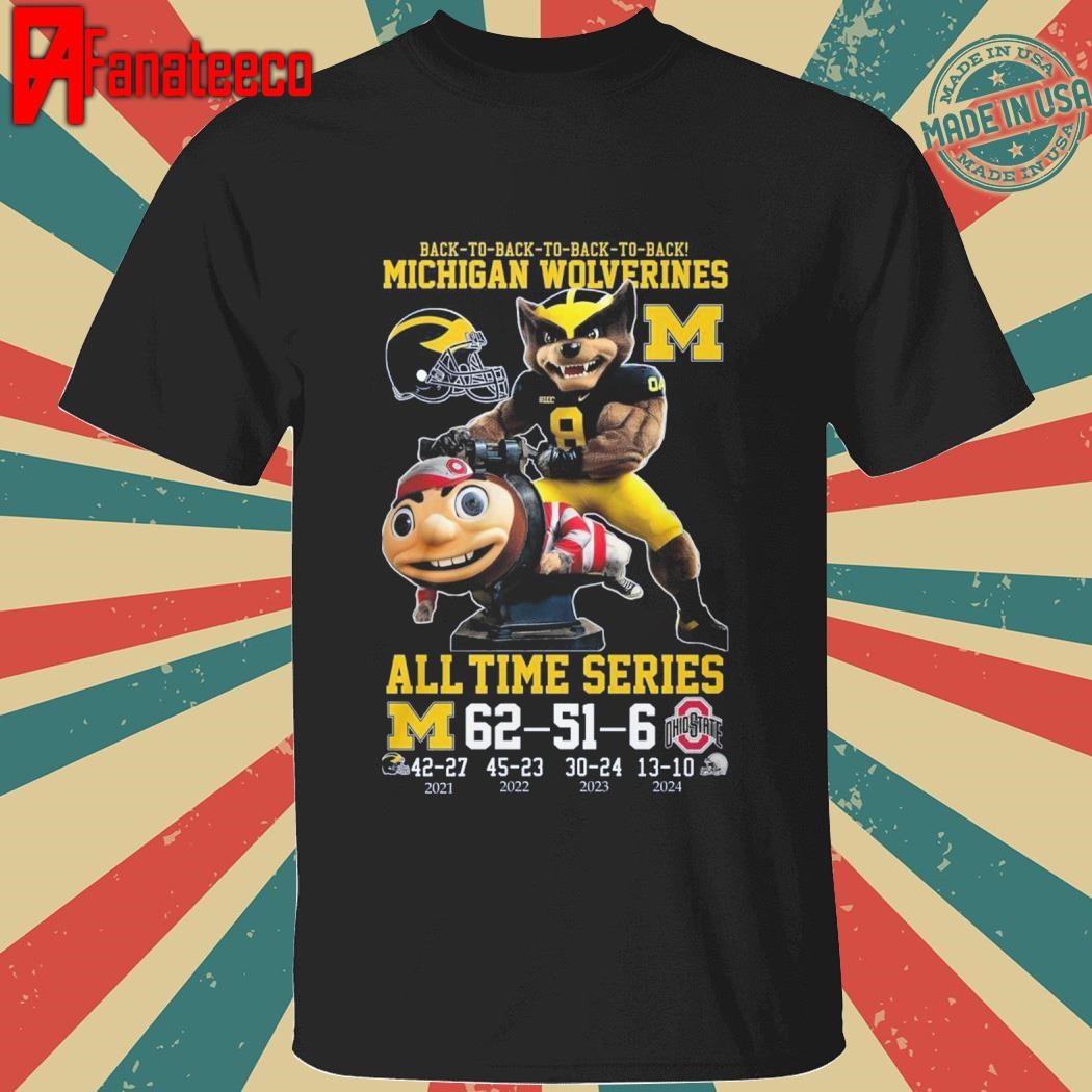 Back To Back Michigan Wolverines All Time series 62-51-6 shirt