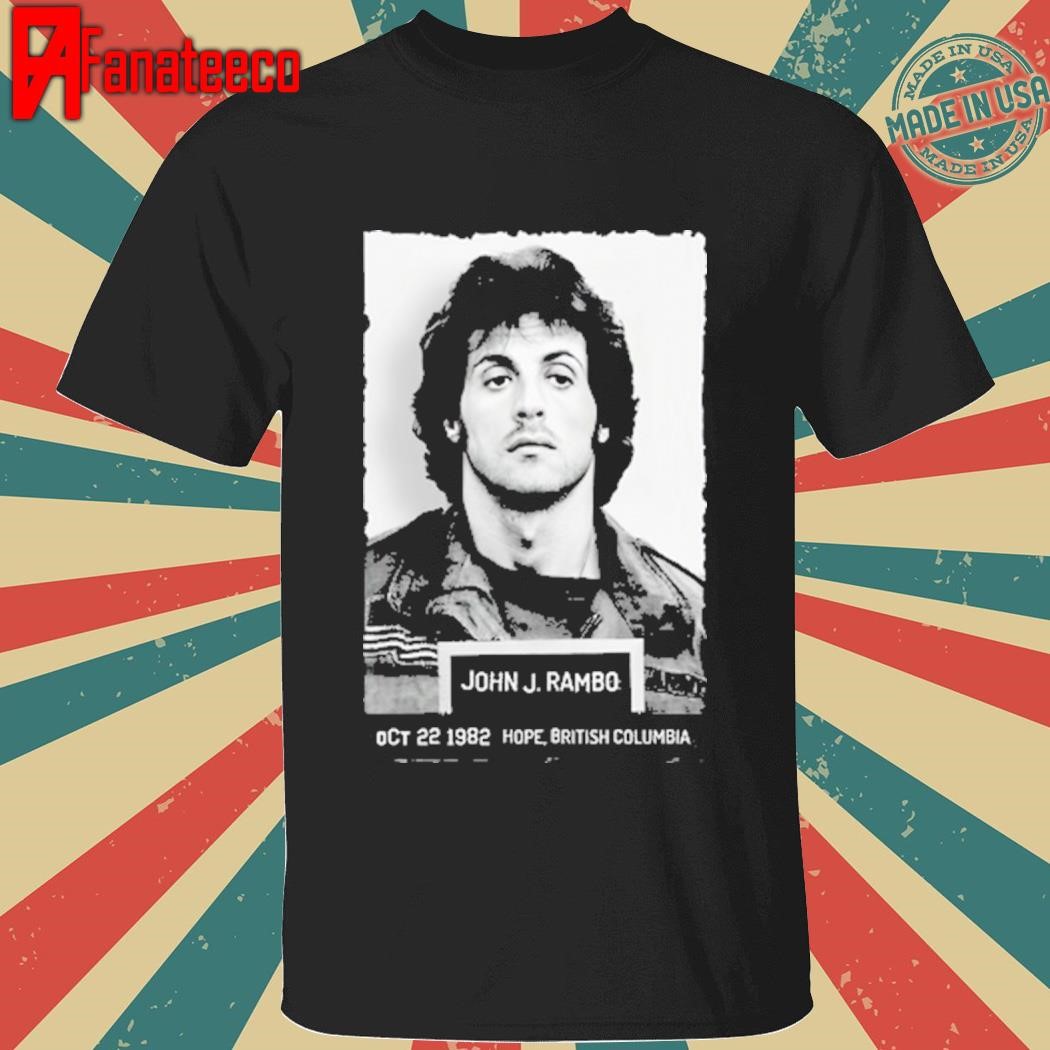 Bo Loudon Wearing John Rambo Mugshot Shirt