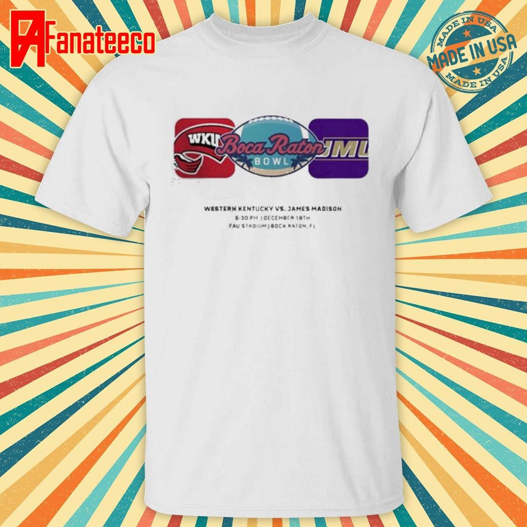 Boca Raton Bowl Western Kentucky Hilltoppers Vs James Madison Dukes Matchup At Fau Stadium In Boca Raton FL On December 18th 2024 NCAA Unisex T-Shirt