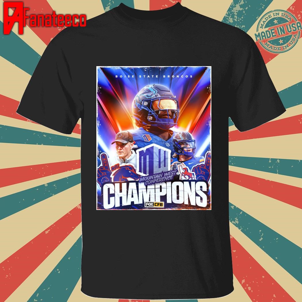 Boise State Broncos Mountain West Football Champions 2024 Back-To-Back Poster t-shirt