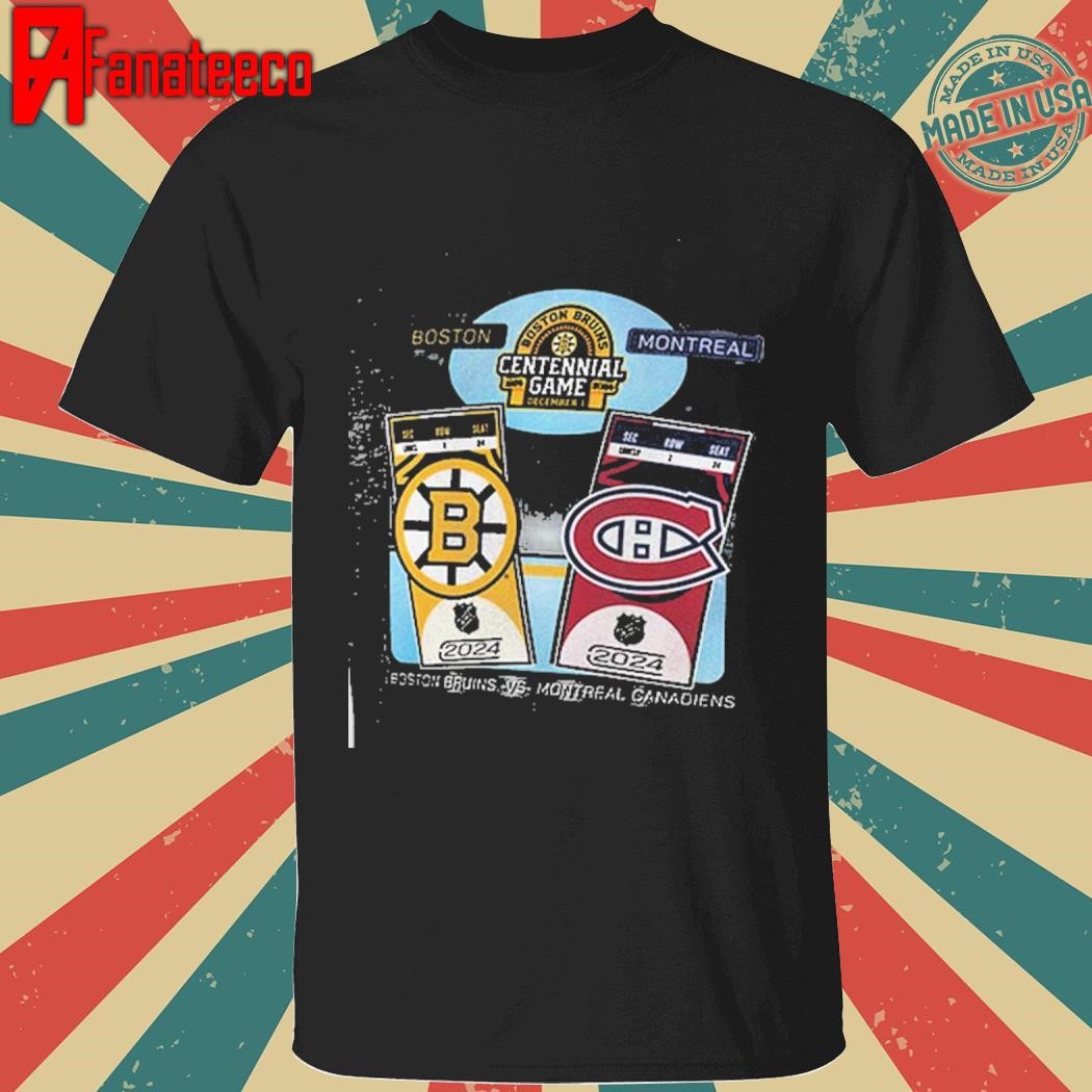 Boston Bruins Vs Montreal Canadiens Bruins Centennial Game Dueling Matchup NHL On December 1 2024 shirt