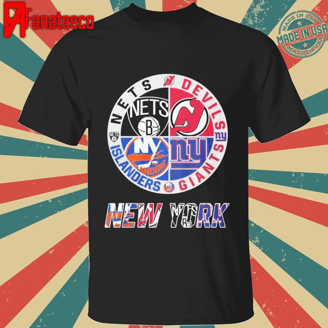 Brooklyn Nets x New York Islanders x New York Giants x New Jersey Devils shirt