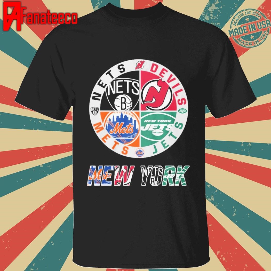 Brooklyn Nets x New York Mets x New York Jets x New Jersey Devils 2025 shirt