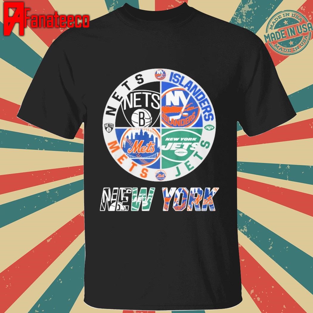 Brooklyn Nets x New York Mets x New York Jets x New York Islanders 2025 shirt