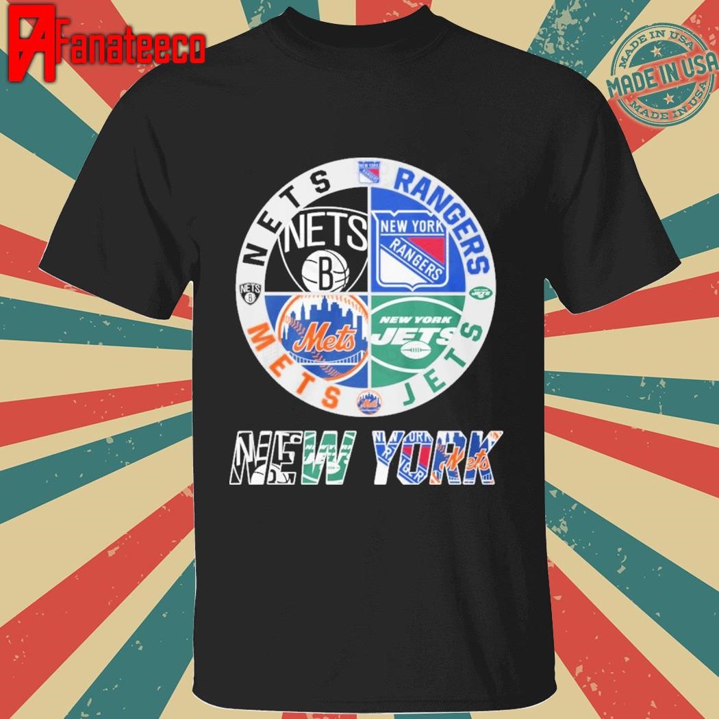 Brooklyn Nets x New York Rangers x New York Jets x New York Mets 2025 shirt