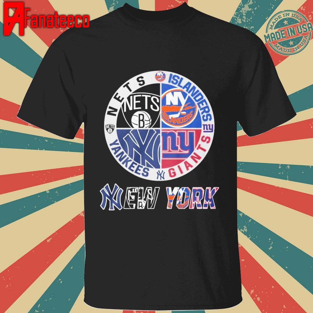 Brooklyn Nets x New York Yankees x New York Giants x New York Islanders 2025 shirt