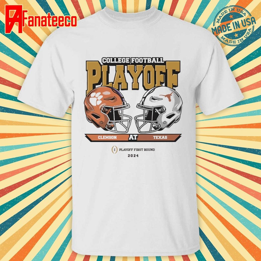 College Football Playoff 2025 Clemson at Texas First Round Head-To-Head T-Shirt