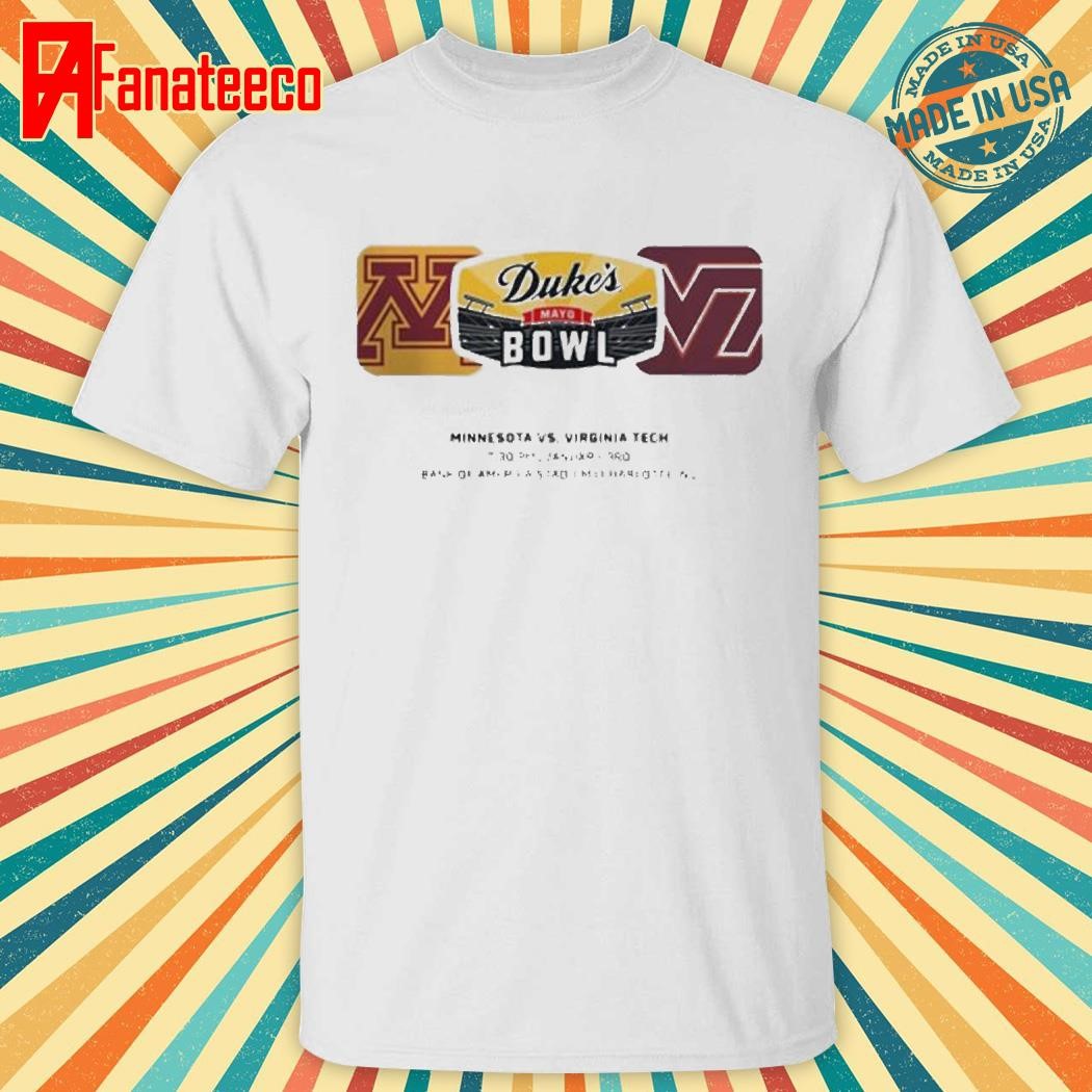 Duke’s Mayo Bowl Minnesota Golden Gophers Vs Virginia Tech Hokies Matchup At Bank Of America Stadium In Charlotte NC On January 3rd 2025 NCAA Unisex T-Shirt