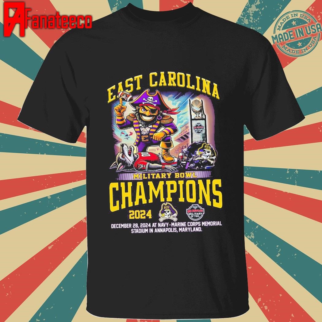 East Carolina Pirates Let’s Celebrate 2024 Military Bowl Champions shirt