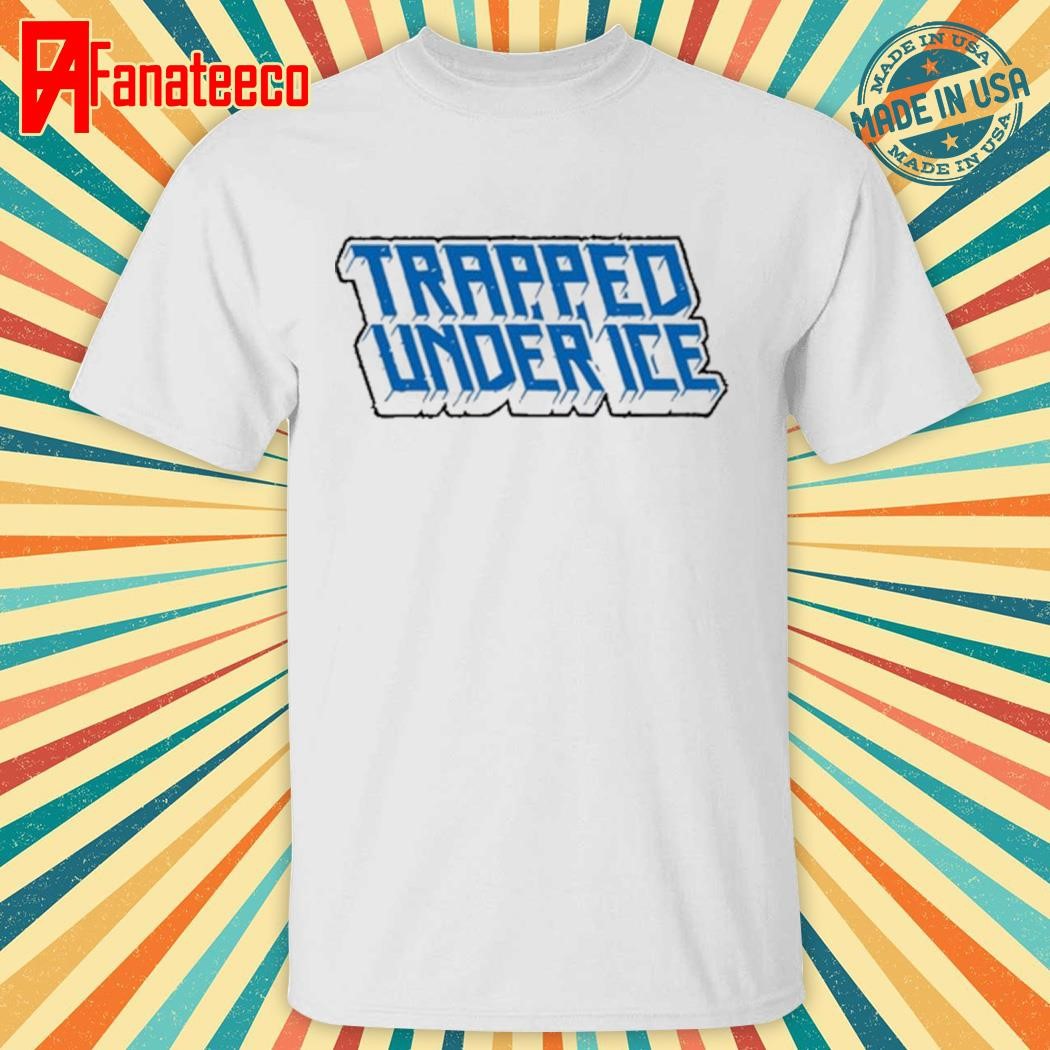 Funny Trapped Under Ice Stacked 3D Logo shirt