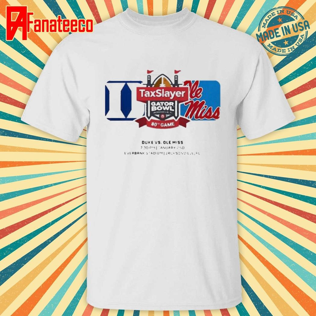 Garor Bowl Duke Blue Devils Vs Ole Miss Rebels Matchup At Everbank Stadium In Jacksonville FL On January 2nd 2024 NCAA Unisex T-Shirt