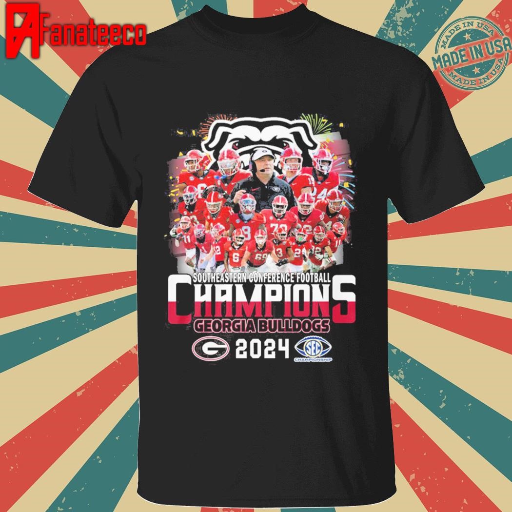 Georgia Bulldogs Southeastern Conference Football Champions 2024 T-Shirt