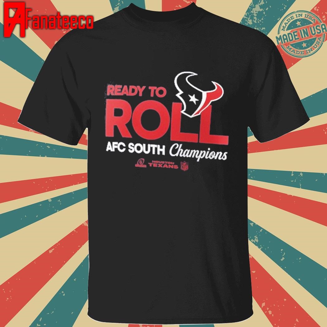 Houston Texans 2024 AFC South Division Champions Locker Room Trophy Collection T-Shirt