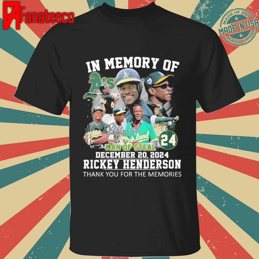 In Memory Of Rickey Handerson Thank You For The Memories signatures shirt