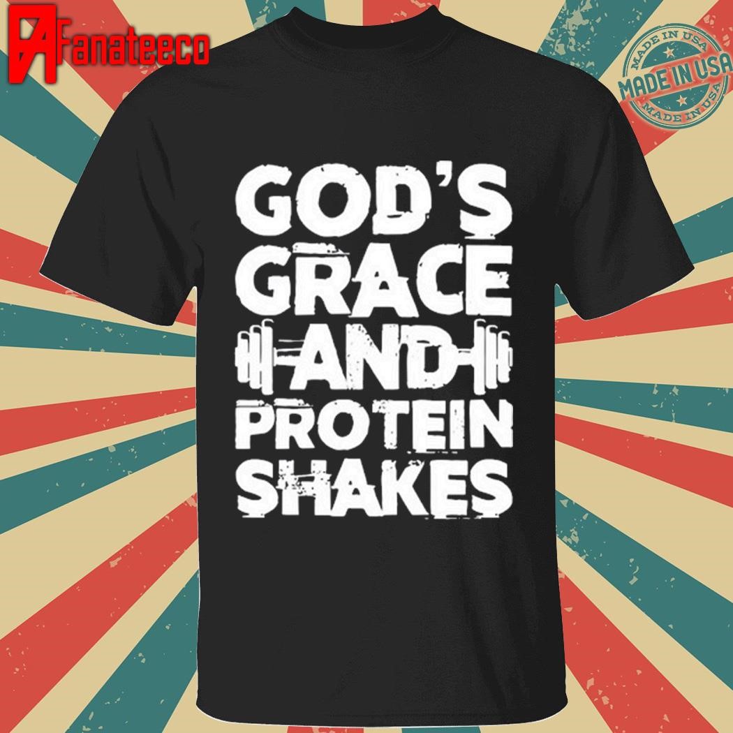 Iron Panda God's Grace And Protein Shake Washed Gym shirt