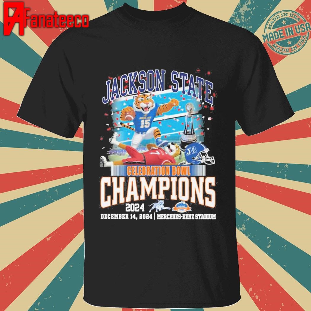 Jackson State Jaguars Celebration Bowls Champions 2024 Celebrating T-Shirt