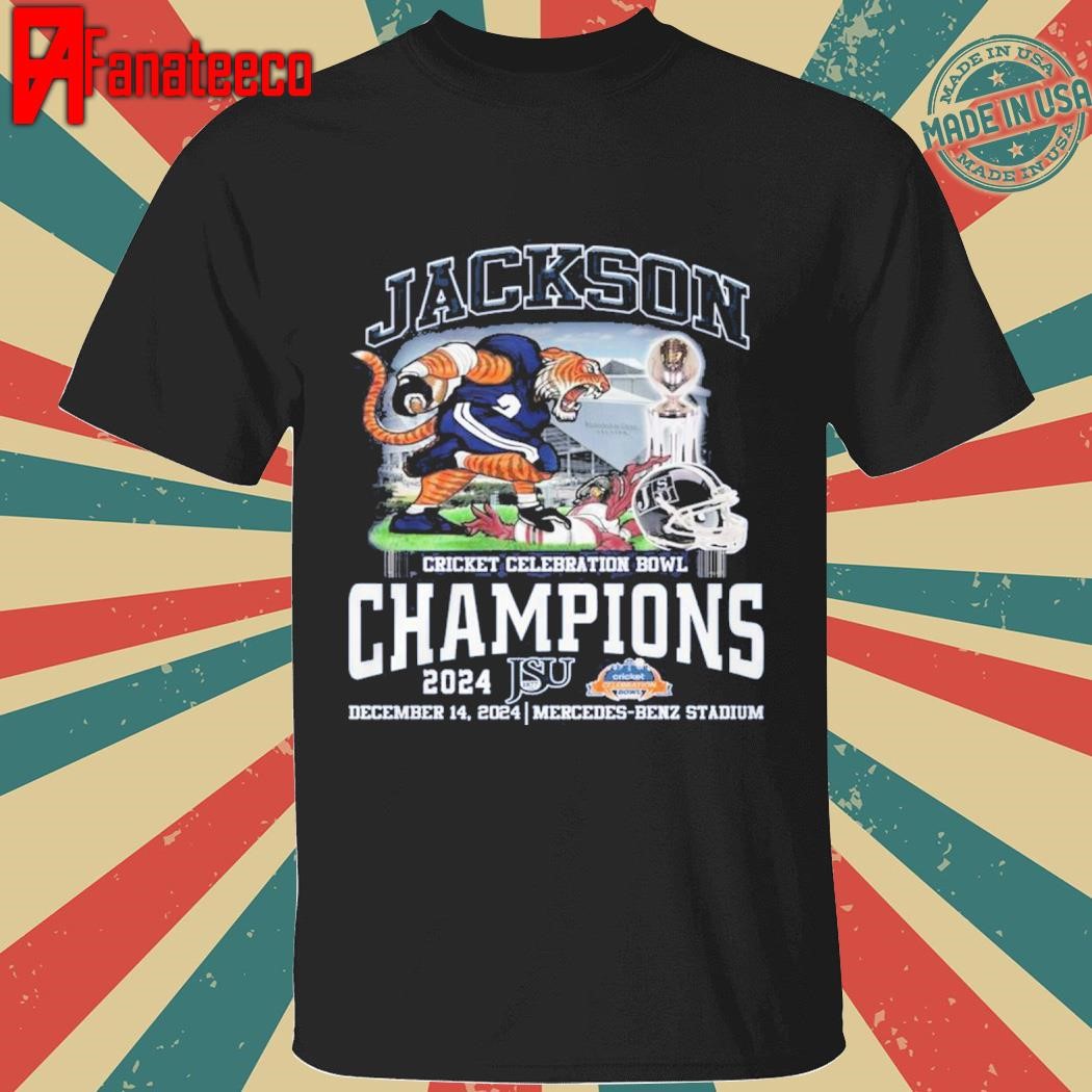 Jackson State Tigers Cricket Celebration Bowl Champions 2024 T-Shirt