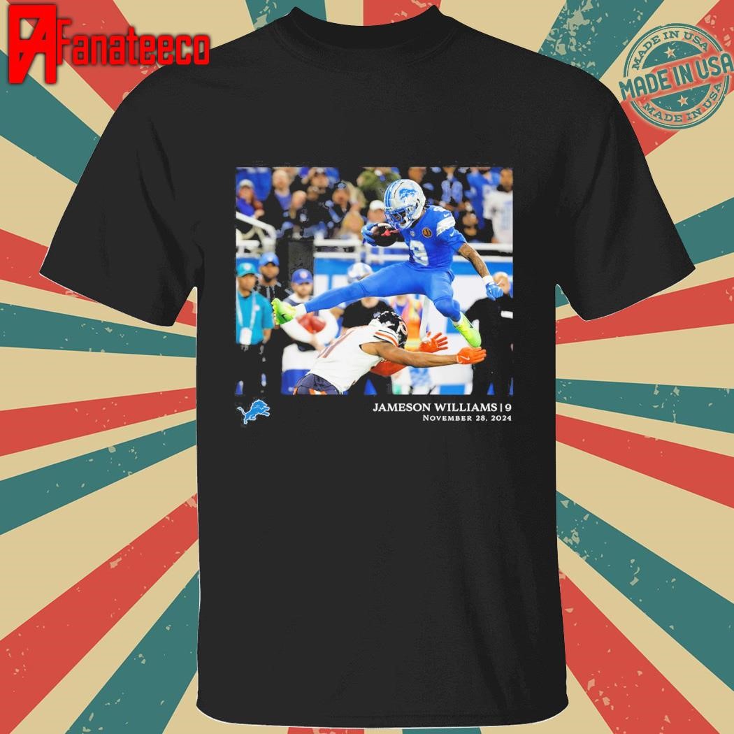 Jameson Williams Detroit Lions NFL Flash Features Week 13 T-Shirt