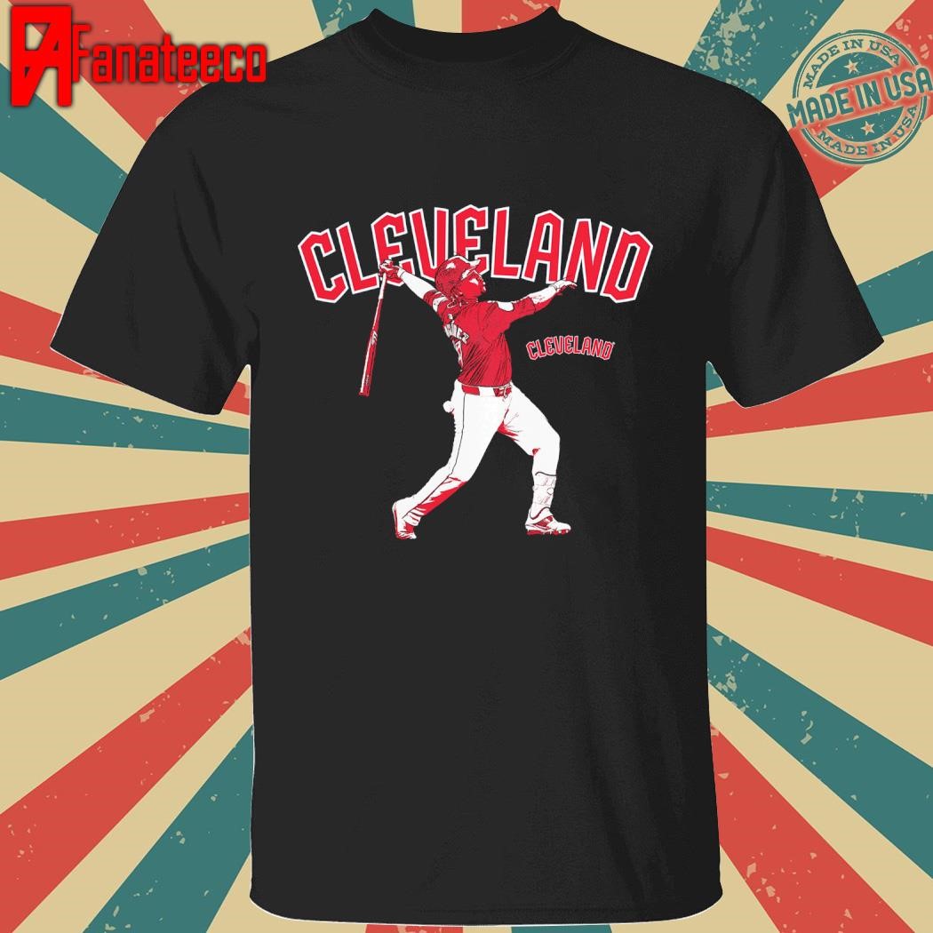 Jose Ramirez Cleveland Guardians Player Swing T-Shirt