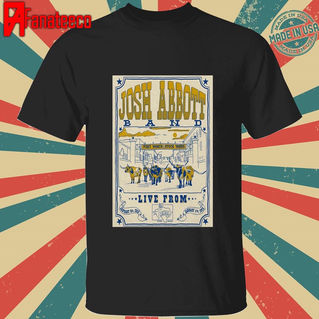 Josh Abbott Band Jan 3-4 2025 Billy Bob's in Fort Worth TX Tour shirt