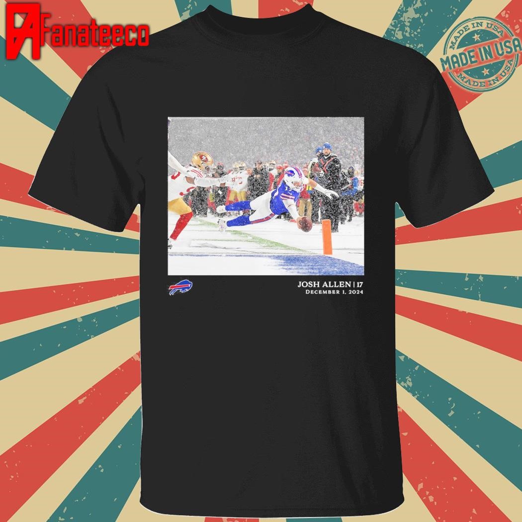 Josh Allen Buffalo Bills NFL Flash Features Week 13 T-Shirt