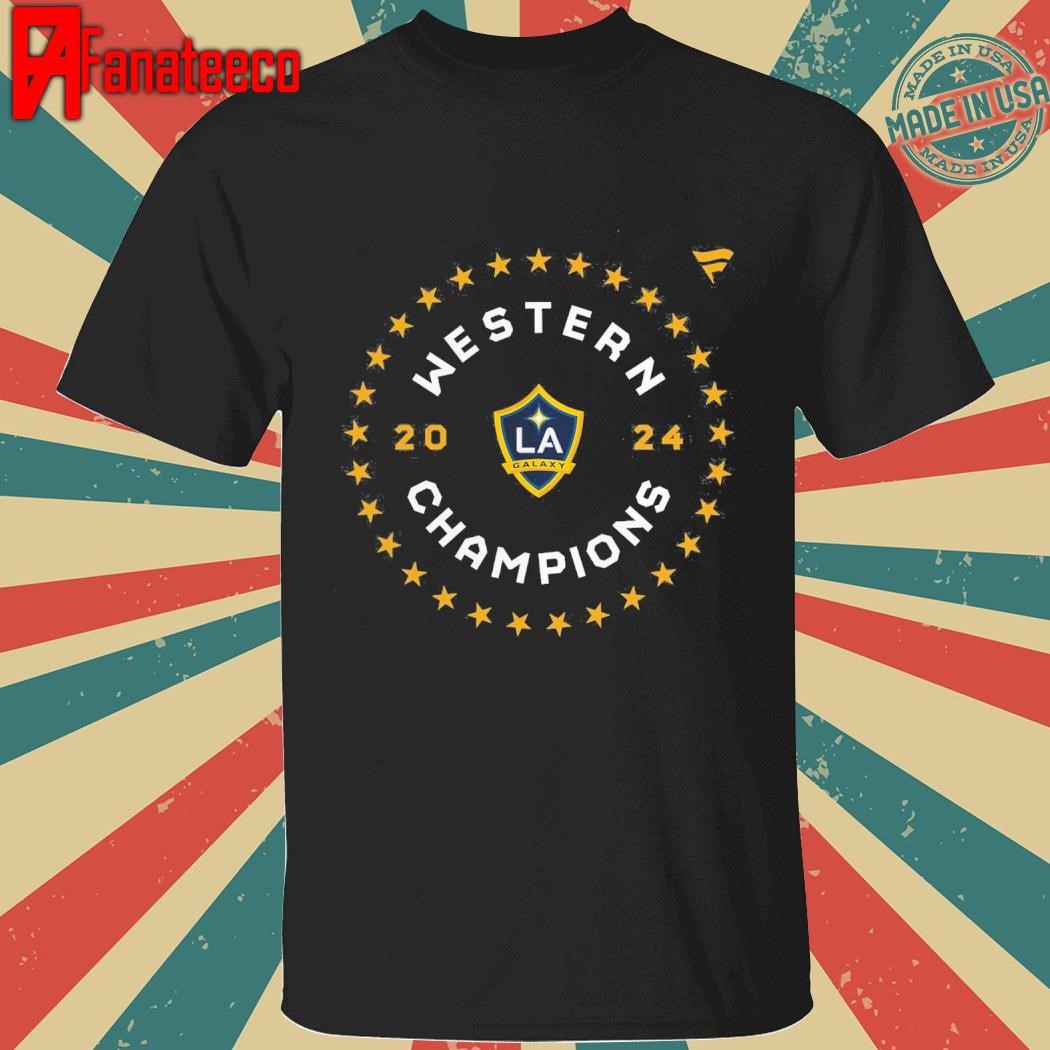 LA Galaxy Fanatics Unisex 2024 MLS Western Conference Champions Locker Room T-Shirt