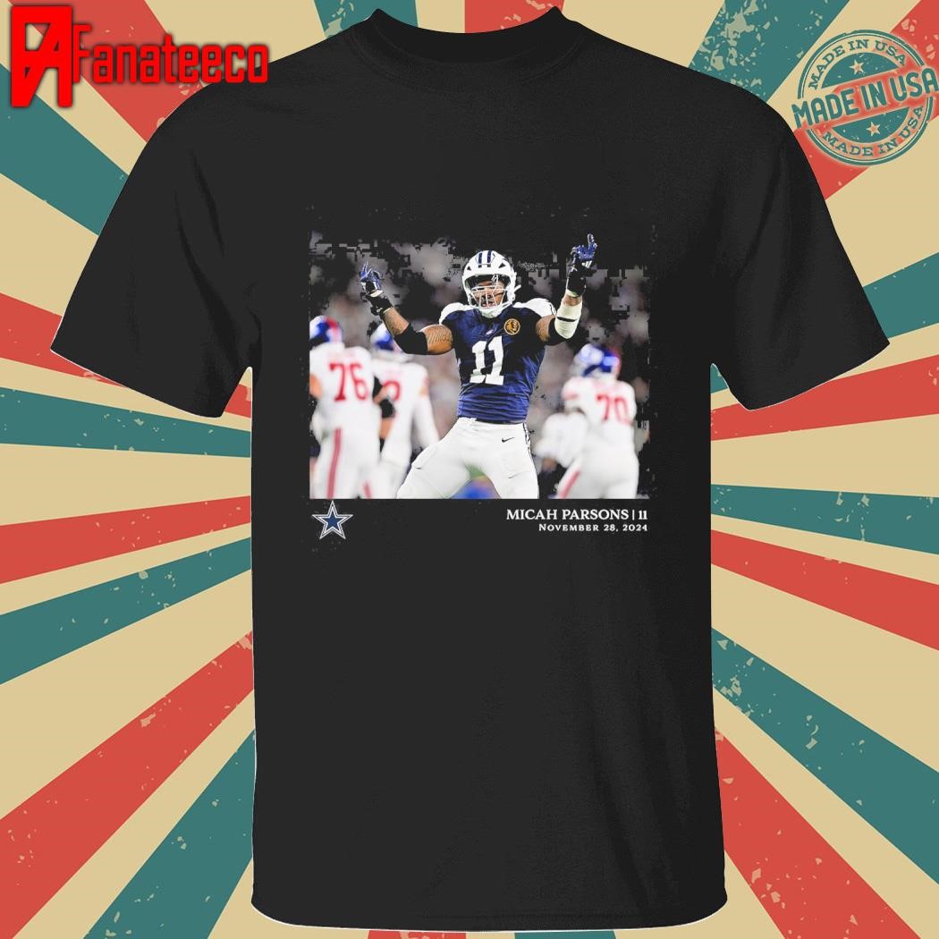 Micah Parsons Dallas Cowboys NFL Flash Features Week 13 T-Shirt