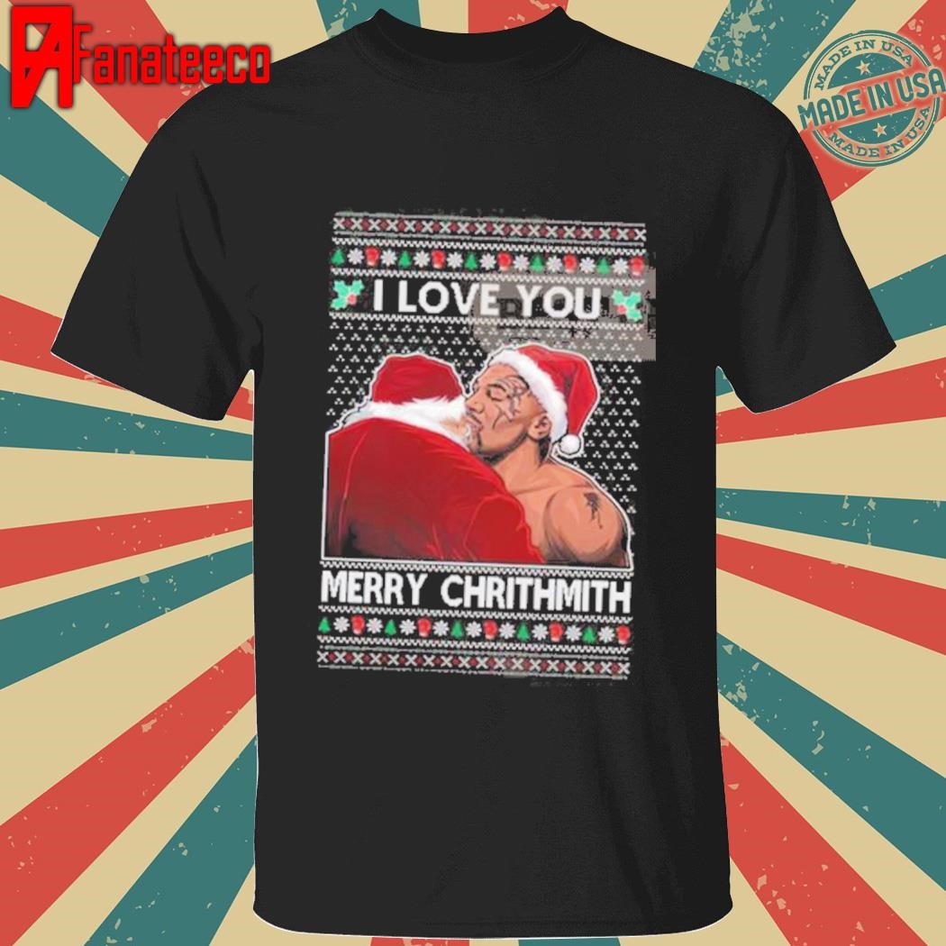 Mike Tyson Kiss Santa I Love You Merry Chrithmith 2024 Shirt