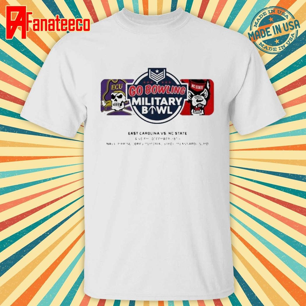 Military Bowl East Carolina Pirates Vs NC State Wolfpack Matchup At Navy Marine Corps Memorial Stadium On December 28th 2024 NCAA Unisex T-Shirt