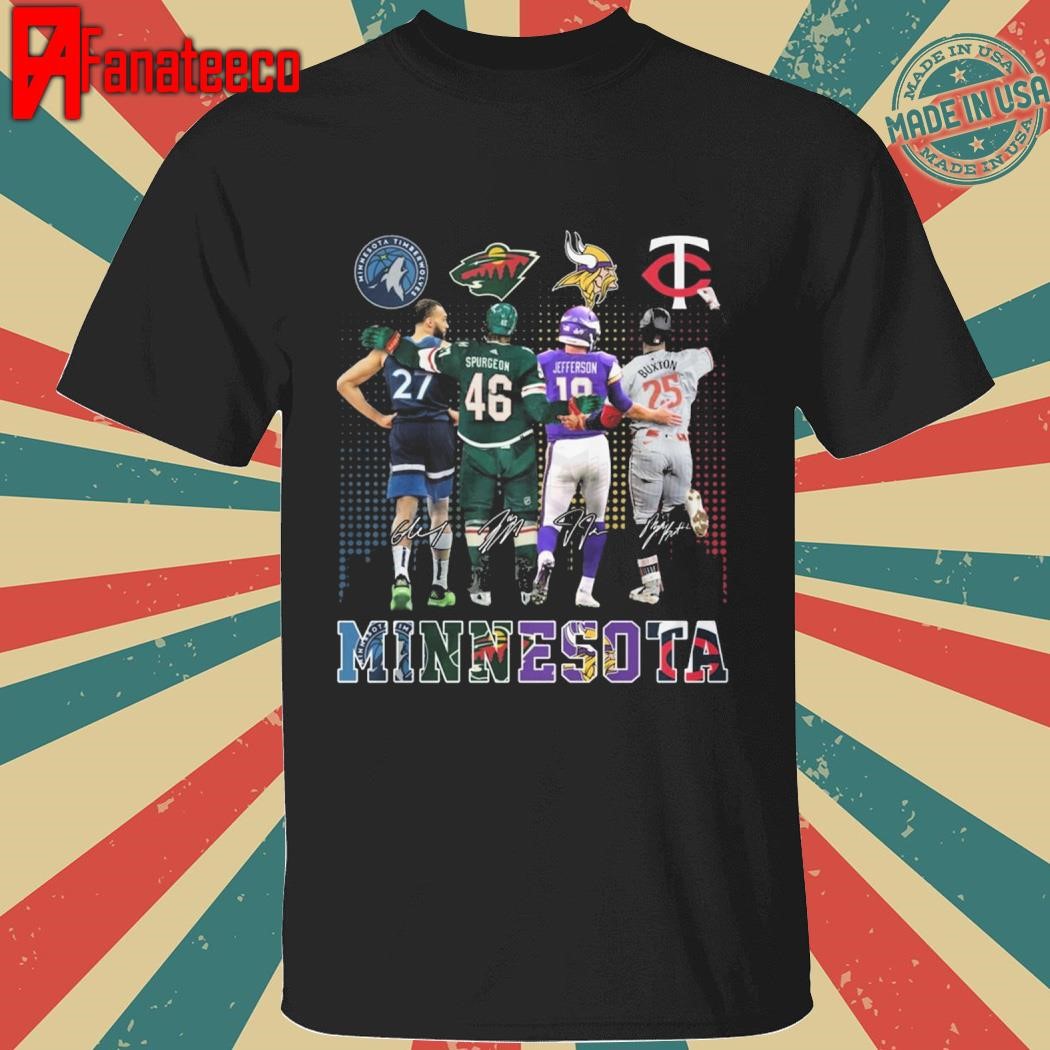 Minnesota Timberwolves x Minnesota Wild x Minnesota Vikings x Minnesota Twins Signature shirt