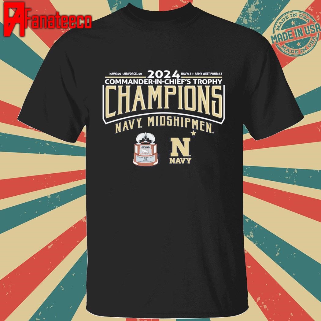 Navy Midshipmen Blue 84 Unisex 2024 Commander-In-Chief's Trophy Champions shirt