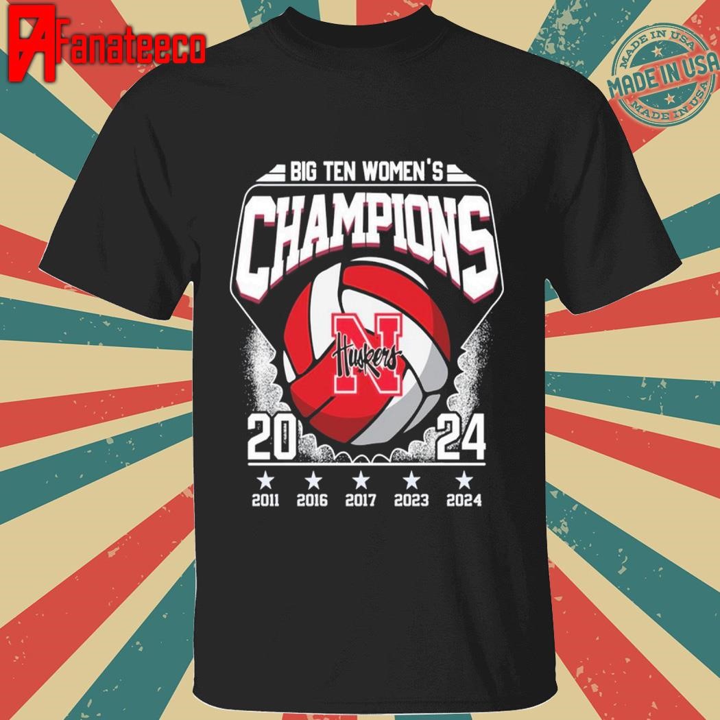 Nebraska Cornhuskers Big Ten Women’s Champions 2024 T-Shirt