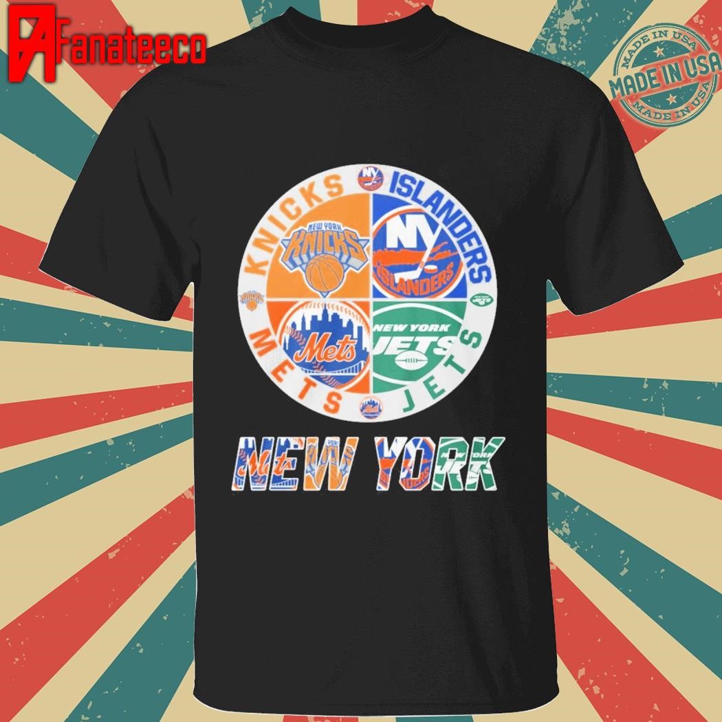 New York Knicks x New York Mets x New York Jets x New York Islanders 2025 shirt