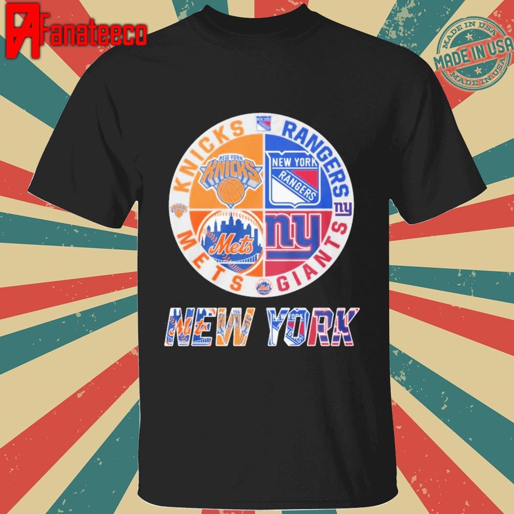 New York Knicks x New York Rangers x New York Mets x New York Giants 2025 shirt