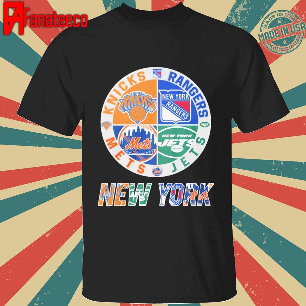 New York Knicks x New York Rangers x New York Mets x New York Jets 2025 shirt