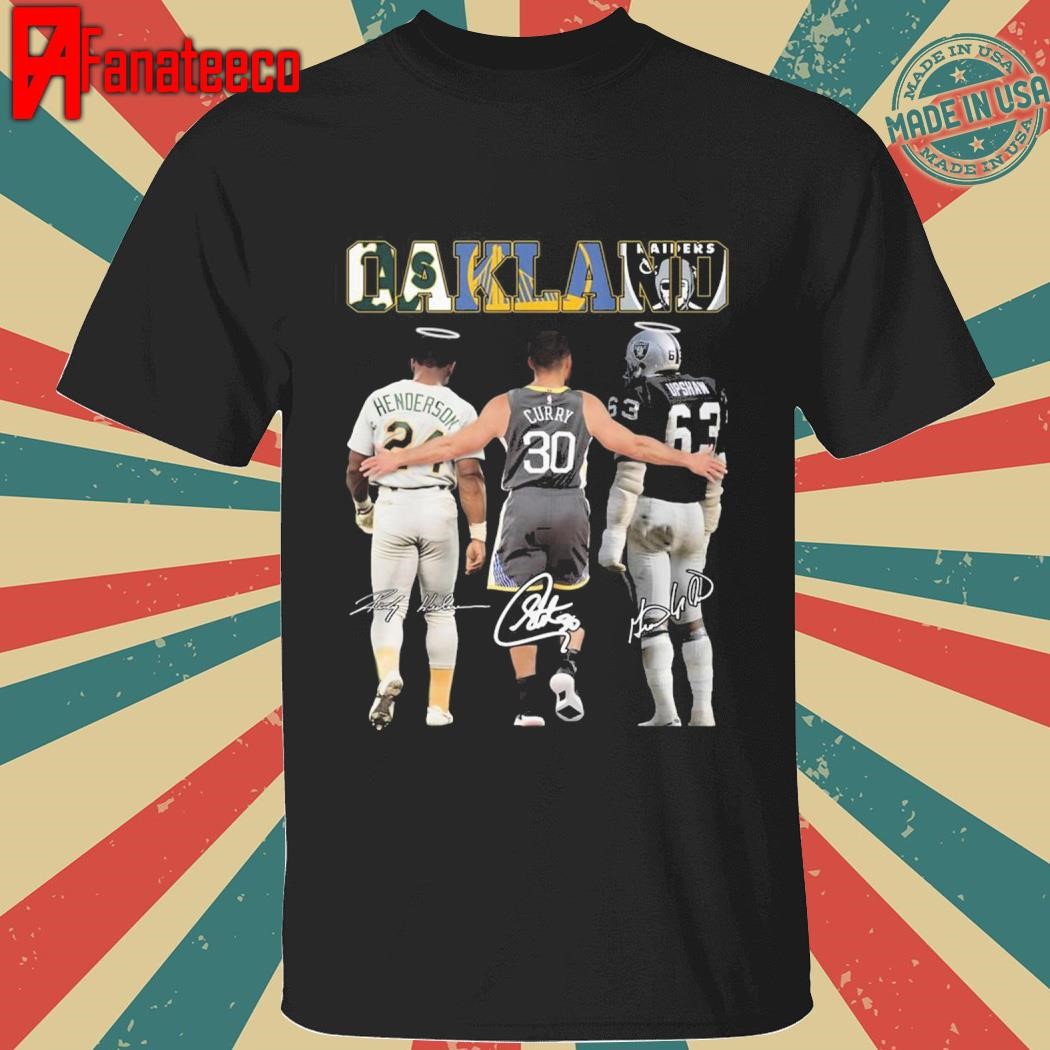 Oakland Athletics Henderson Raiders And Stephen Curry signatures 2025 shirt