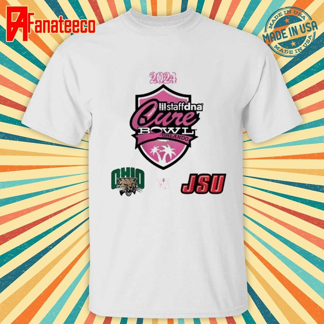 Ohio Bobcats Vs Jacksonville State Gamecocks 2024 Cure Bowl Matchup shirt