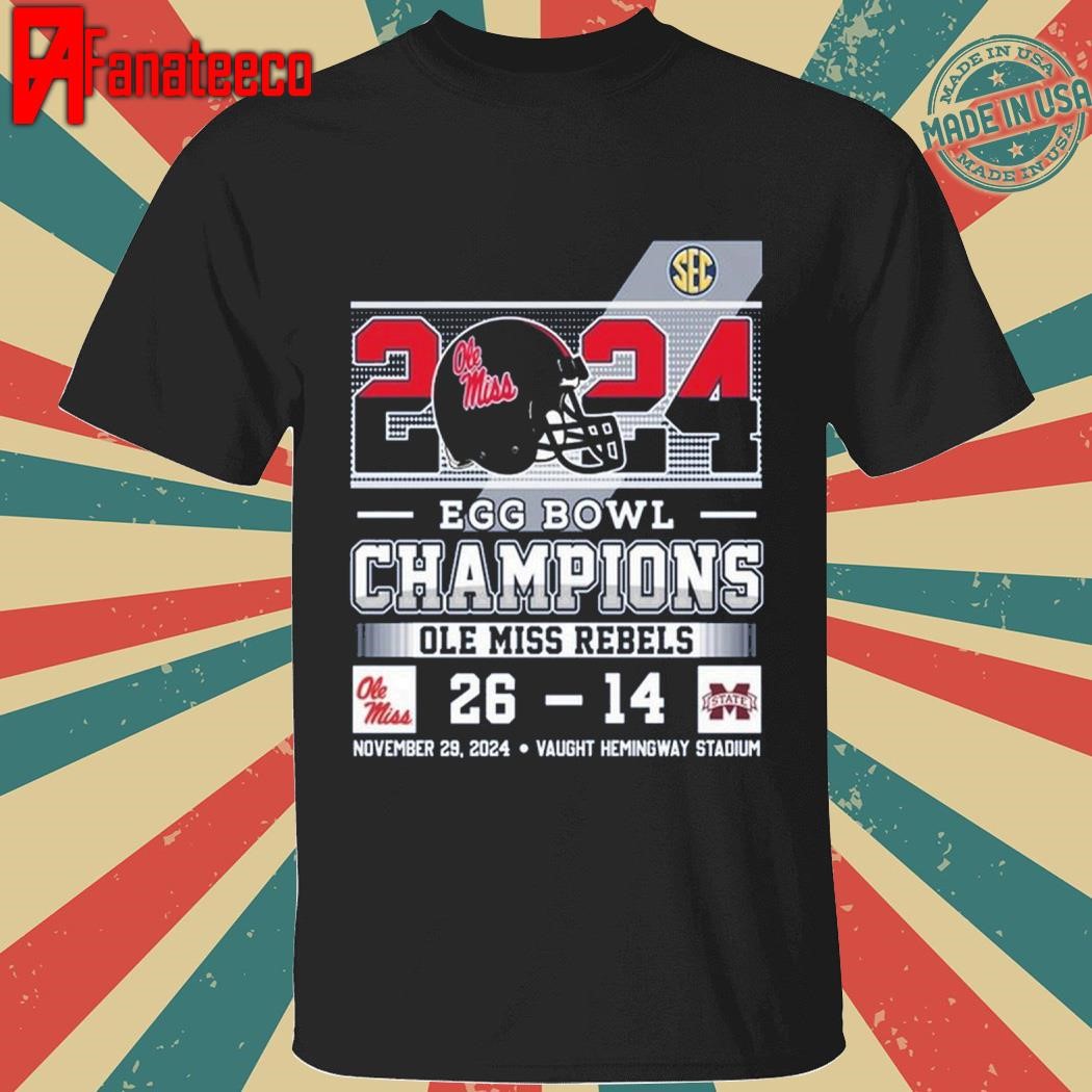 Ole Miss Rebels 2024 Egg Bowls Champions Celebrating Champs T-Shirt