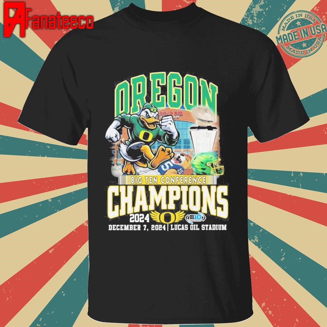 Oregon Ducks Big 10 Conference 2024 Champions Big Win T-Shirt