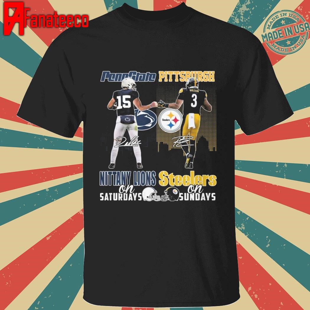 Penn State Nittany Lions on saturday x Pittsburgh Steelers on sunday 2025 Signature shirt