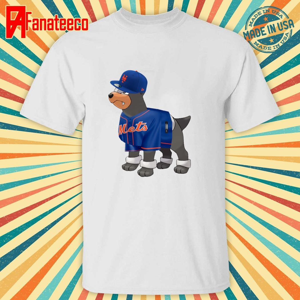 Pokemon Houndour wearing New York Mets shirt