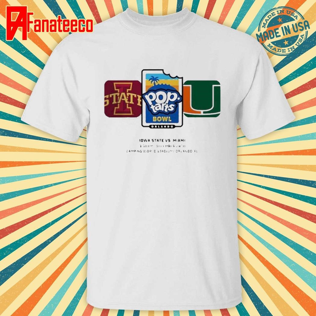 Pop Tarts Bowl Iowa State Cyclones Vs Miami Hurricanes Matchup At Camping World Stadium In Orlando FL On December 28th 2024 NCAA Unisex T-Shirt