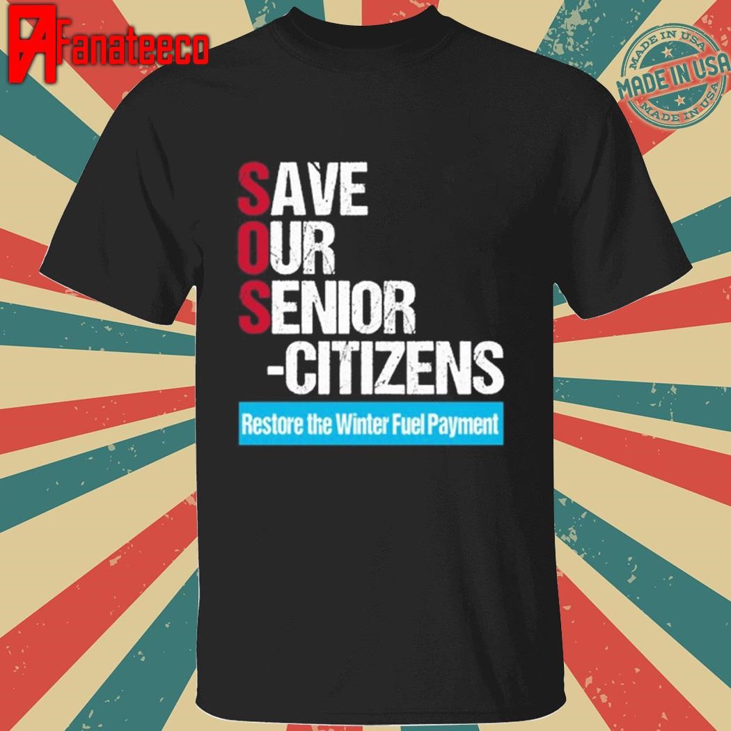 Robert Jenrick Wearing Save Our Senior Citizens Shirt