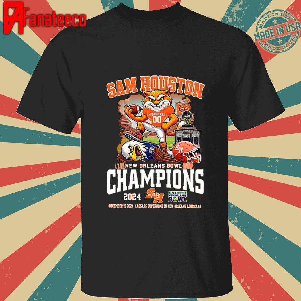 Sam Houston Bearkats New Orleans Bowl Champions 2024 T-Shirt