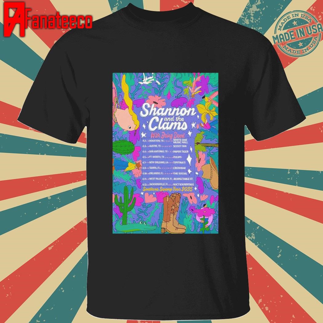 Shannon And The Clams Southern Swamp 2025 Tour shirt