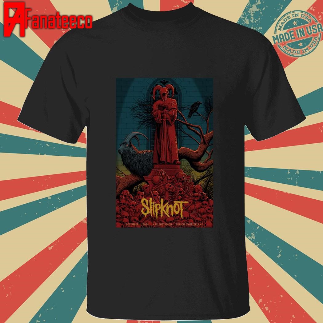 Slipknot Hallenstadion in Zürich Switzerland Dec 11 2024 Tour shirt