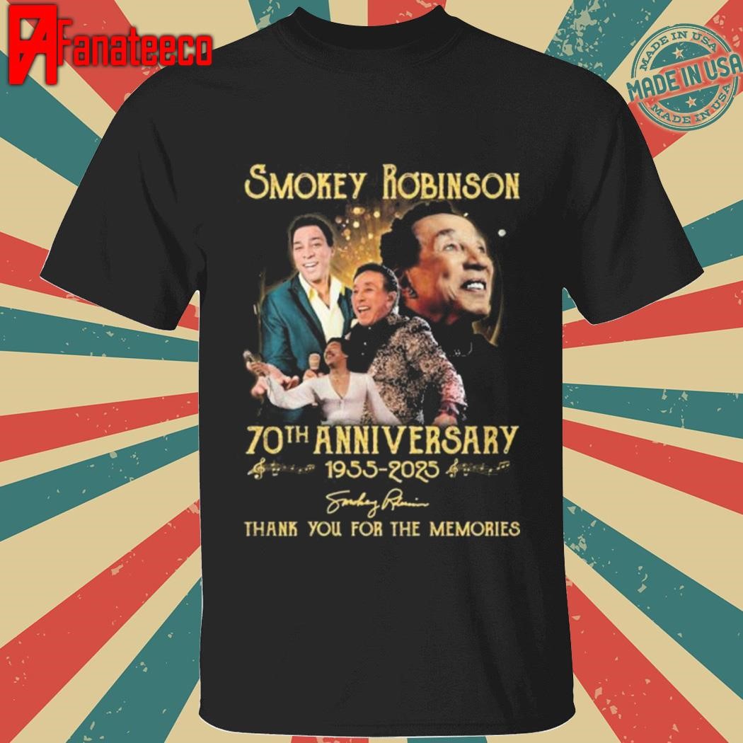 Smokey Robinson 70th Anniversary 1955-2025 Signature Thank You For The Memories Unisex T-Shirt