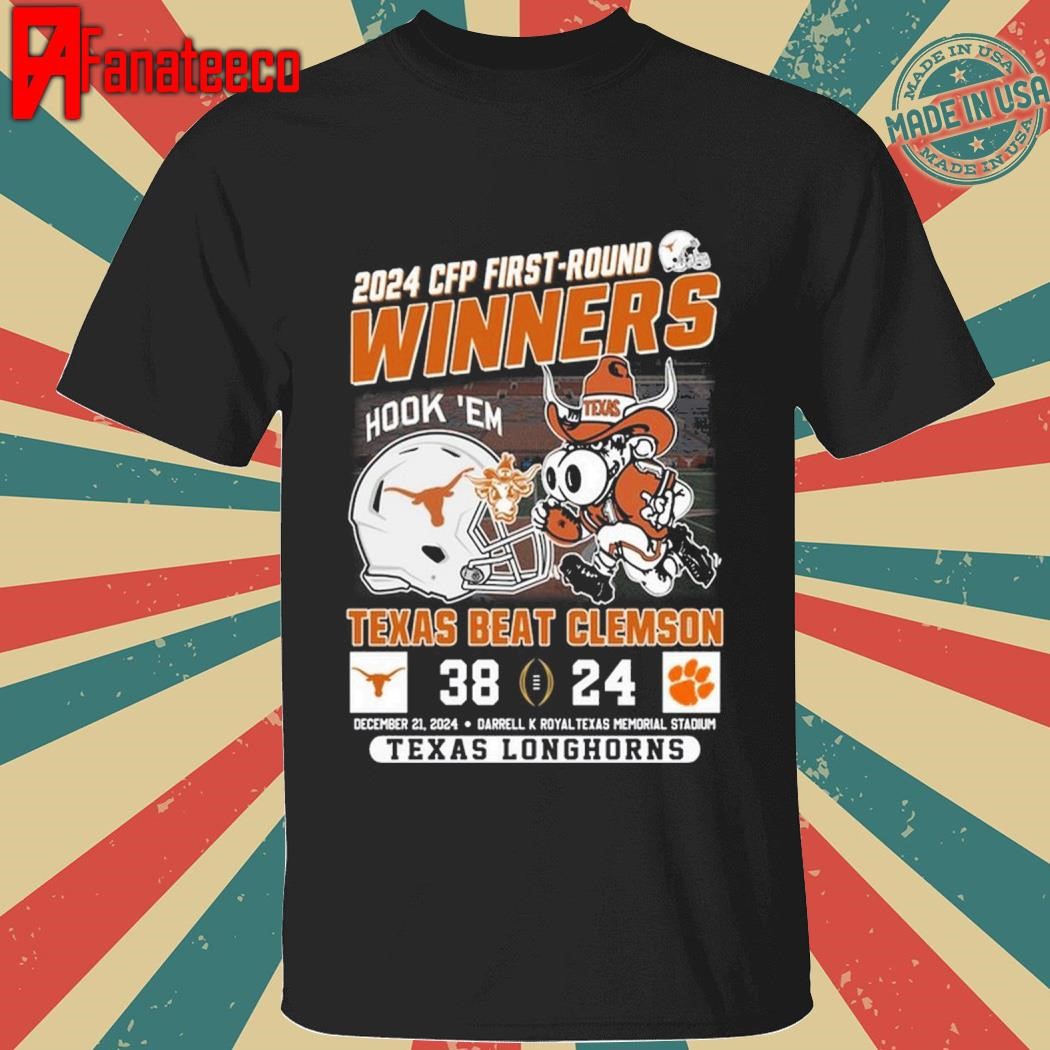 Texas Longhorns 2024 CFP First Round Winner Beat Clemson Tigers 38 - 24 Shirt